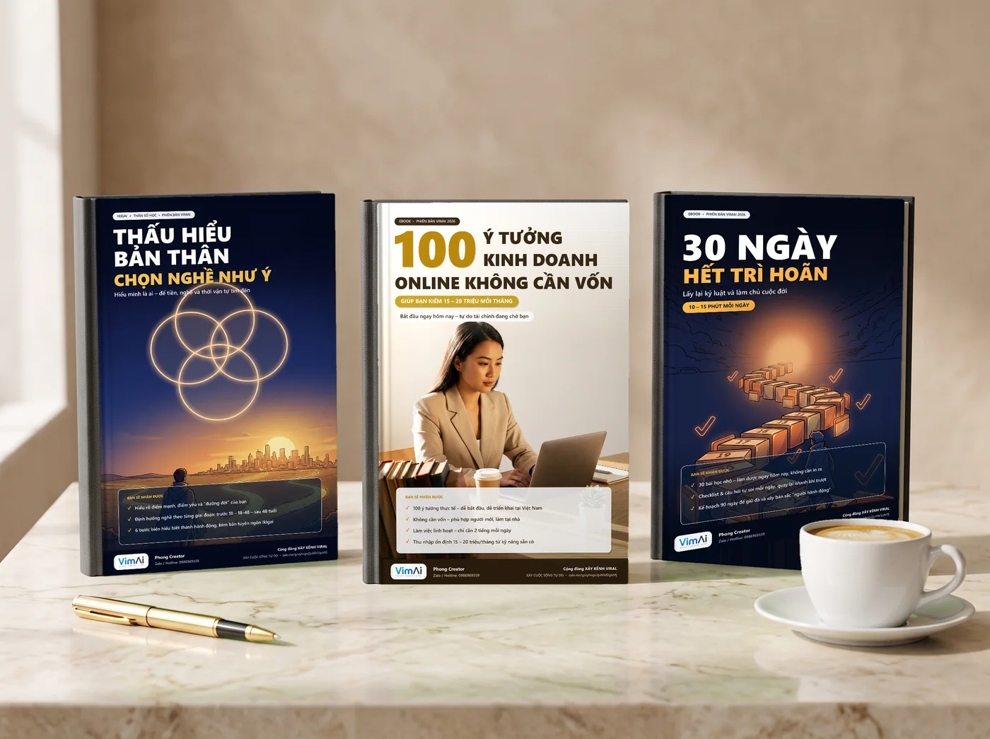 Bộ 3 Ebook + 2 Công Cụ